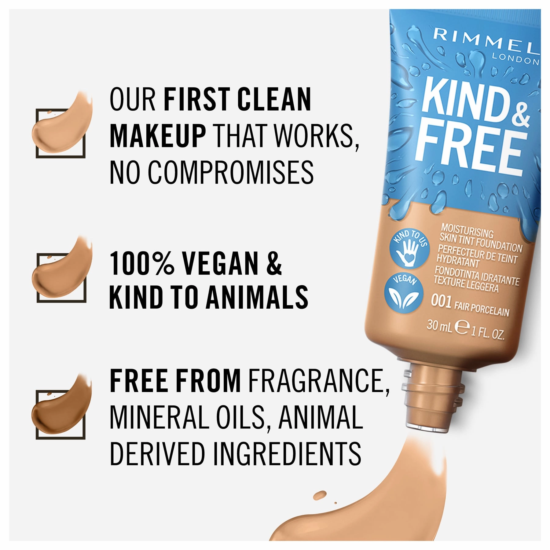 Kind & Free Moisturising Skin Tint Foundation 30ml