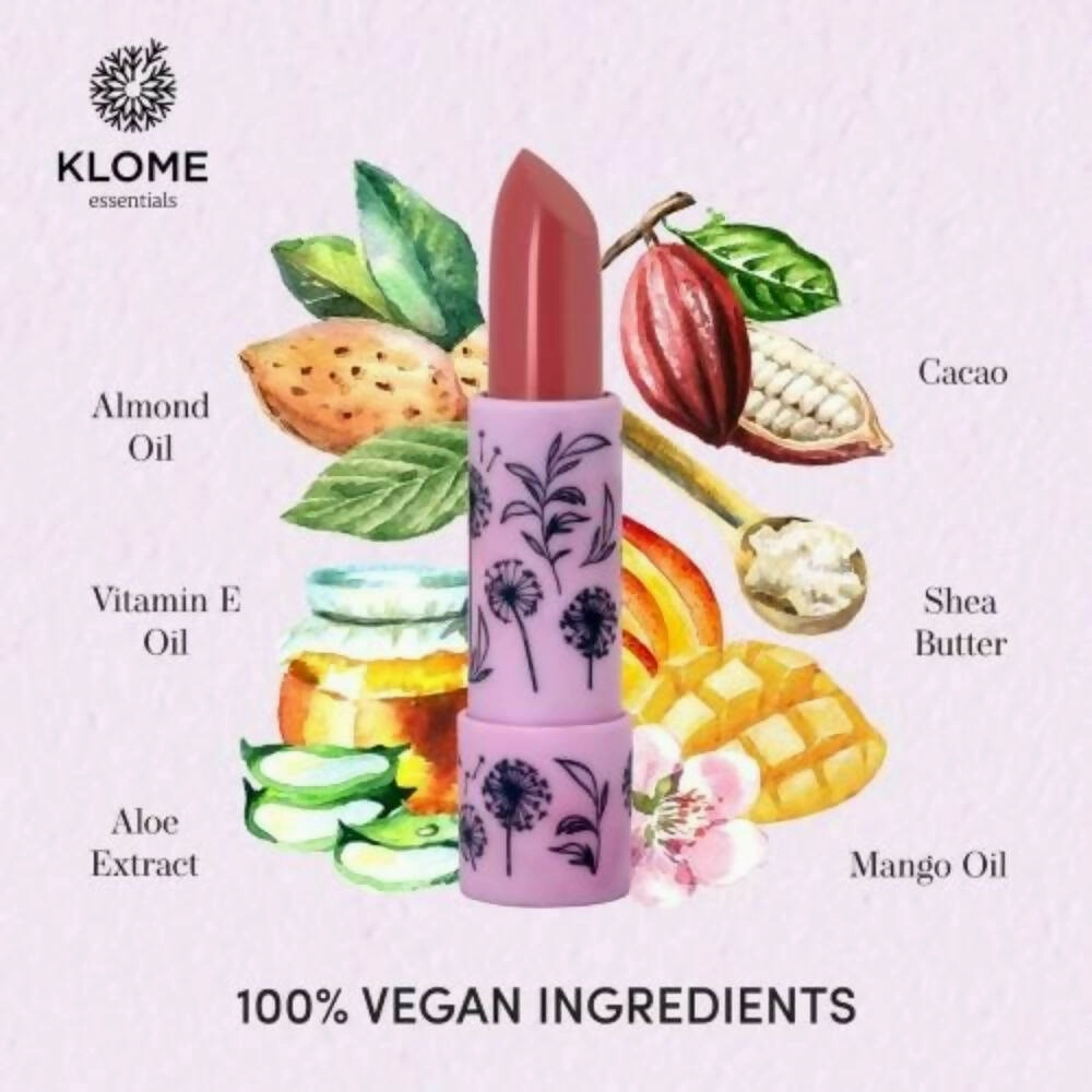 Klome Essentials Vegan Matte Lipstick-Hibiscus Blush (Pink Nude)