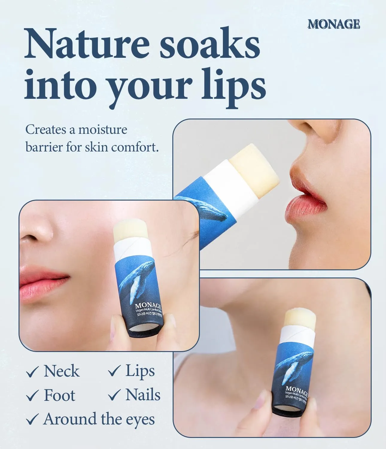 Korean Beauty & Nourishing & Moisturizing Lip Care Made from 100% Natural Ingredients, Organic Moisturizer for Dry, Cracked Lips & Skin, Long-lasting Lip Balm, Comfort, 0.38 Ounce