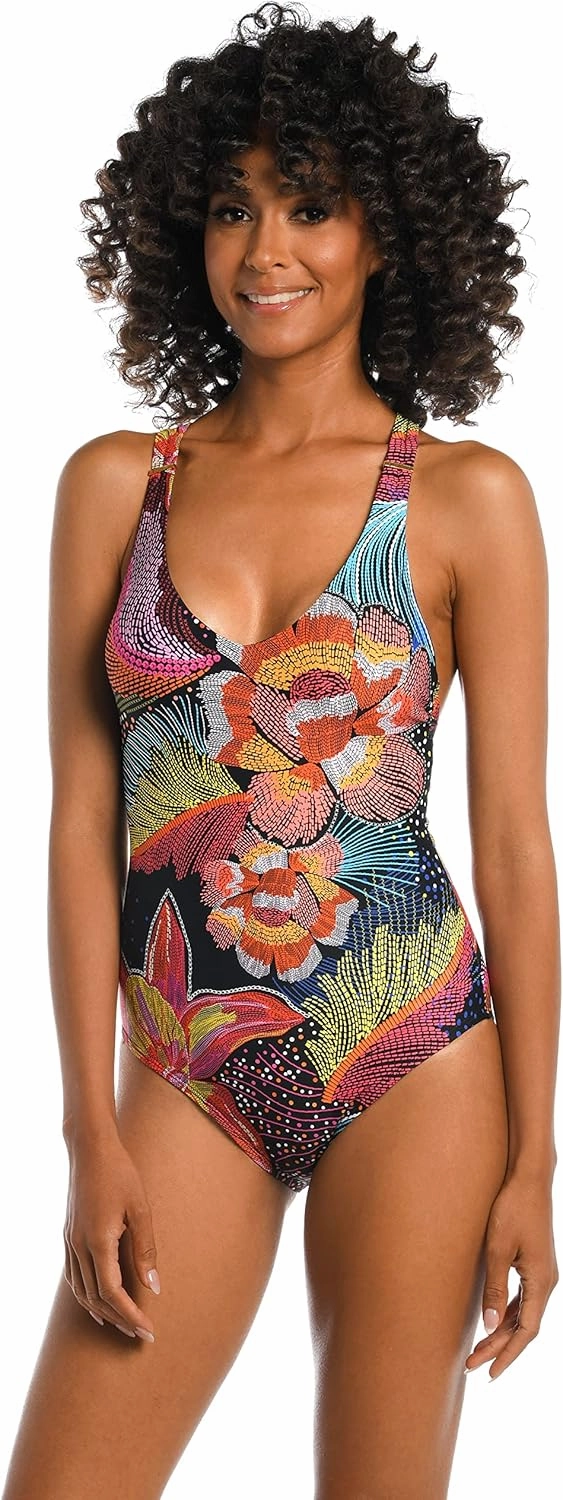 La Blanca Women's Over The Shoulder One Piece Swimsuit