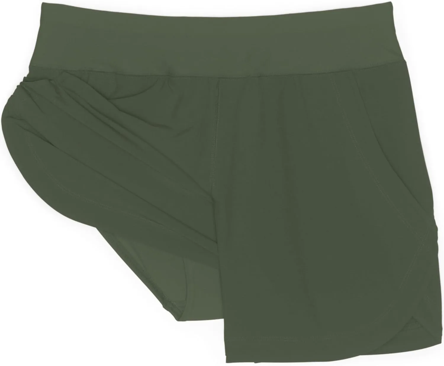 Lands' End Women's 5" Quick Dry Elastic Waist Board Shorts Swim Cover-up Shorts with Panty