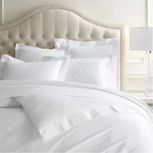 Lia White Duvet Cover, Full/Queen Size, White Solid Pattern