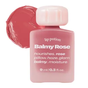 Lip Potion Balmy Rose | Creamy, Hydrating, Rosy Lip Tint with a Subtle Glow | 0.3 Oz (No.7 Tea Rose)