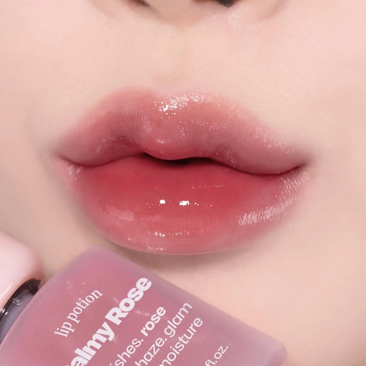 Lip Potion Balmy Rose | Creamy, Hydrating, Rosy Lip Tint with a Subtle Glow | 0.3 Oz (No.7 Tea Rose)