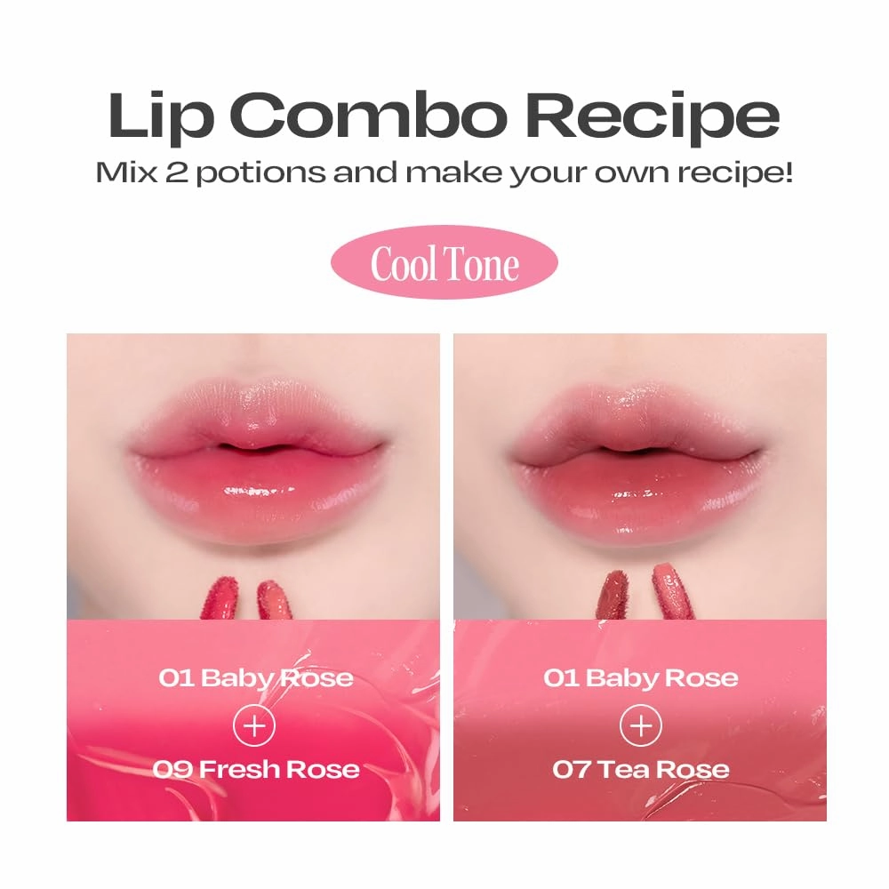 Lip Potion Balmy Rose | Creamy, Hydrating, Rosy Lip Tint with a Subtle Glow | 0.3 Oz (No.3 Soft Mauve)