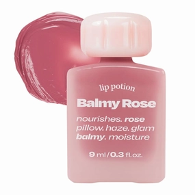 Lip Potion Balmy Rose | Creamy, Hydrating, Rosy Lip Tint with a Subtle Glow | 0.3 Oz (No.3 Soft Mauve)