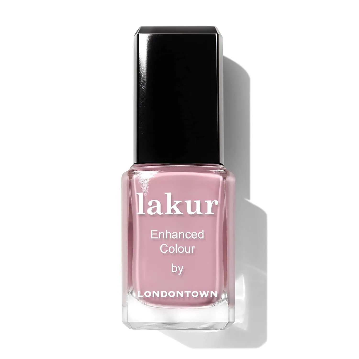 LONDONTOWN lakur Nail Polish - Chip-Resistant, Non-Toxic, Conditions & Hydrates Nails | Glossy Shimmery Sheer Pink, .40 fl oz