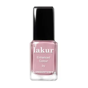 LONDONTOWN lakur Nail Polish - Chip-Resistant, Non-Toxic, Conditions & Hydrates Nails | Glossy Shimmery Sheer Pink, .40 fl oz