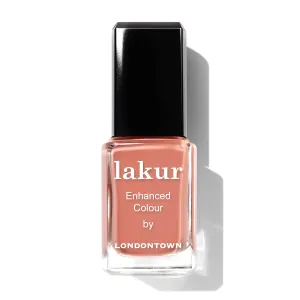 LONDONTOWN lakur Nail Polish - Chip-Resistant, Non-Toxic, Conditions & Hydrates Nails | Glossy Shimmery Sheer Pink, .40 fl oz