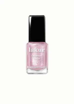 LONDONTOWN lakur Nail Polish - Chip-Resistant, Non-Toxic, Conditions & Hydrates Nails | Glossy Shimmery Sheer Pink, .40 fl oz