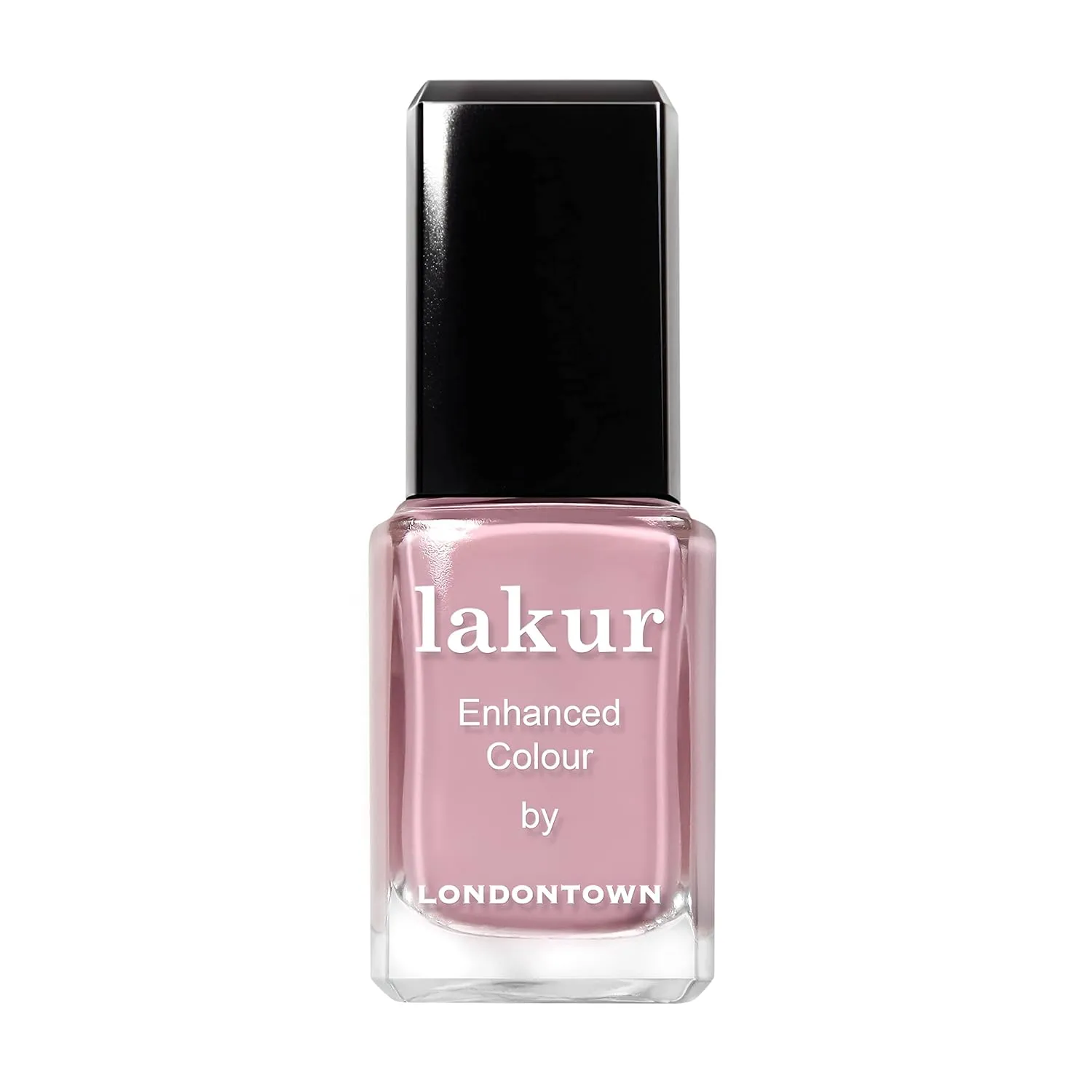 LONDONTOWN lakur Nail Polish - Chip-Resistant, Non-Toxic, Conditions & Hydrates Nails | Glossy Shimmery Sheer Pink, .40 fl oz