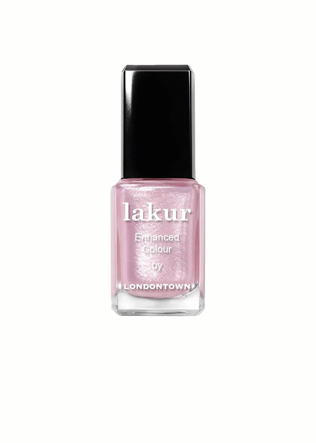 LONDONTOWN lakur Nail Polish - Chip-Resistant, Non-Toxic, Conditions & Hydrates Nails | Glossy Shimmery Sheer Pink, .40 fl oz