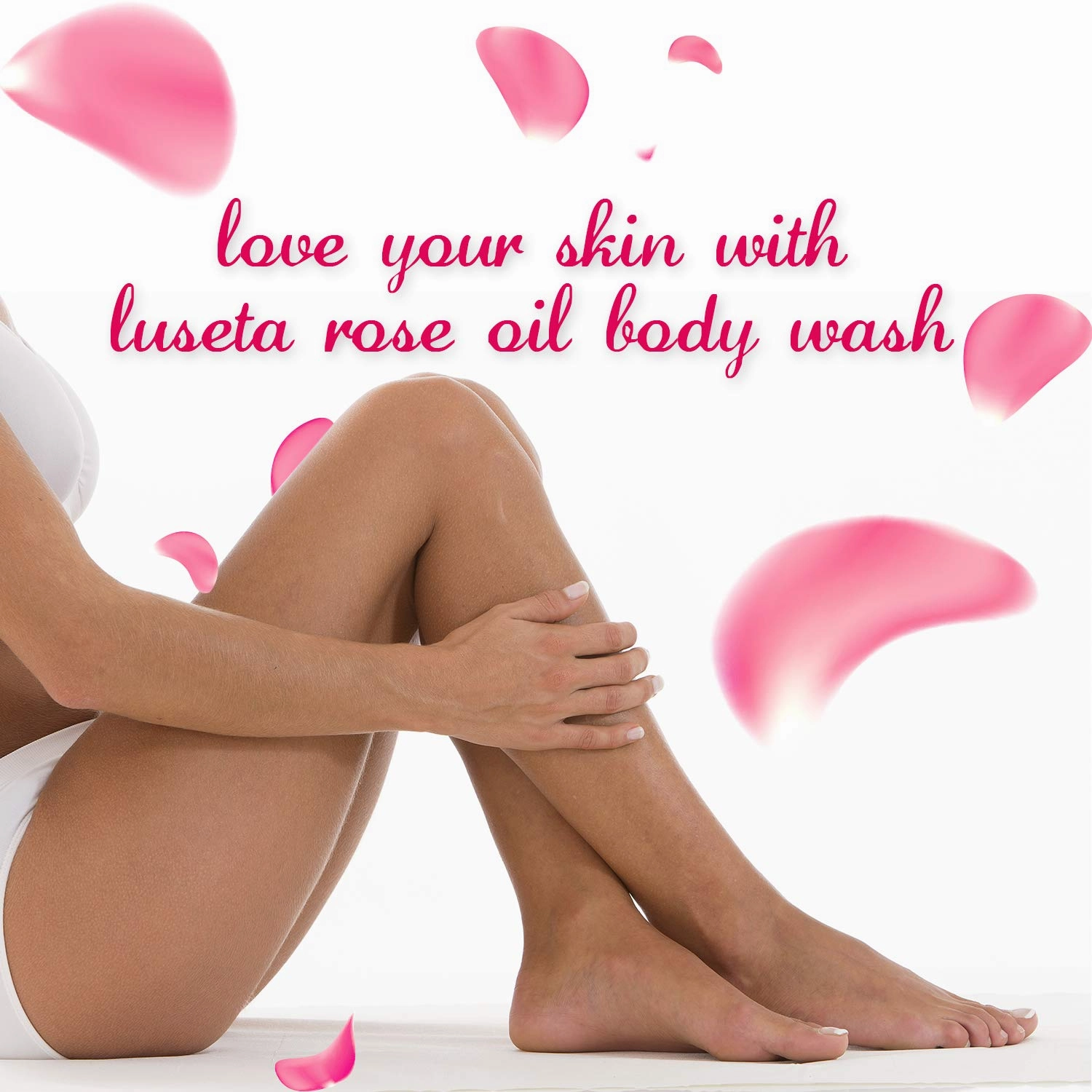 Luseta Rose Oil Body Wash for Dry Skin Women 33.8oz, Women Body Wash Smell Good Hydrating Shower Gel for Nourishing Essential Body Care, Sulfate & Paraben Free Itch, Ringworm, Shower Gel for Women/Men