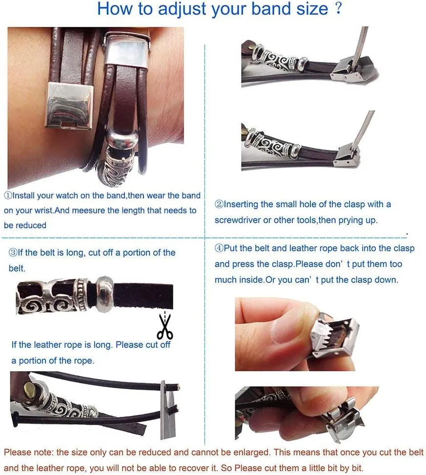 Luxe Bling Bands with Pin for Womens and Girls, Adjustable Accessory Thin Genuine Leather Exercise Watch Band Compatible with for Fitbit Luxe, Black and White