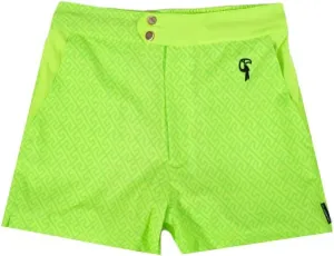 Luxe Swim Trunks - 4 Way Stretch, Quick Dry, Chlorine Resistant, Built in Compression Liner (US, Alpha, Small, XX-Large, Regular, Regular, L/34, Lime)