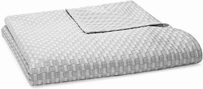 Luxe Block Matelasse Full/Queen Coverlet Silver
