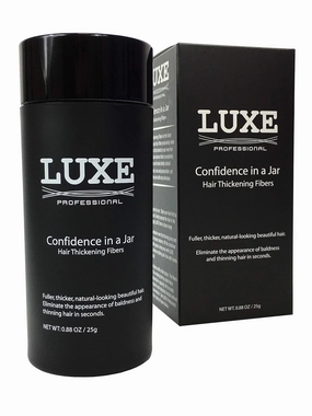 LUXE Hair Thickening Fibers - CONFIDENCE IN A JAR – 2 Months  Supply! – Hypoallergenic, Dermatologist Tested – Multiple Colors Available (Medium Brown)