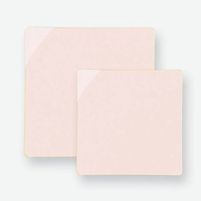 Luxe Party Blush/Gold Square Dinner Plates 10.5" 10pc