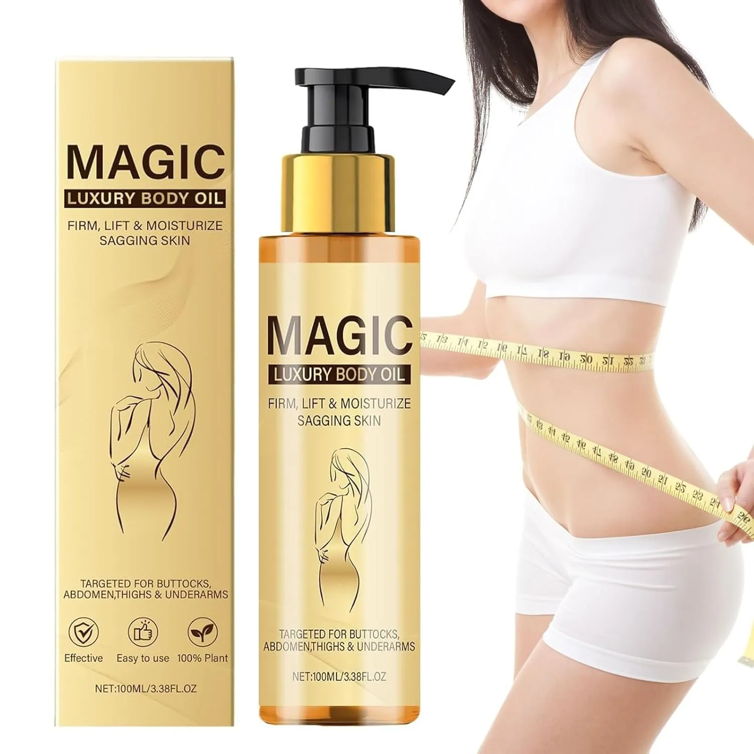 Magi c Body Firming Oil, Magic Luxury Body Oil for Skin,Body Oil Alternative Hydrating and Firming Skin Oil for Full Body 3.38 Fl Oz (1)