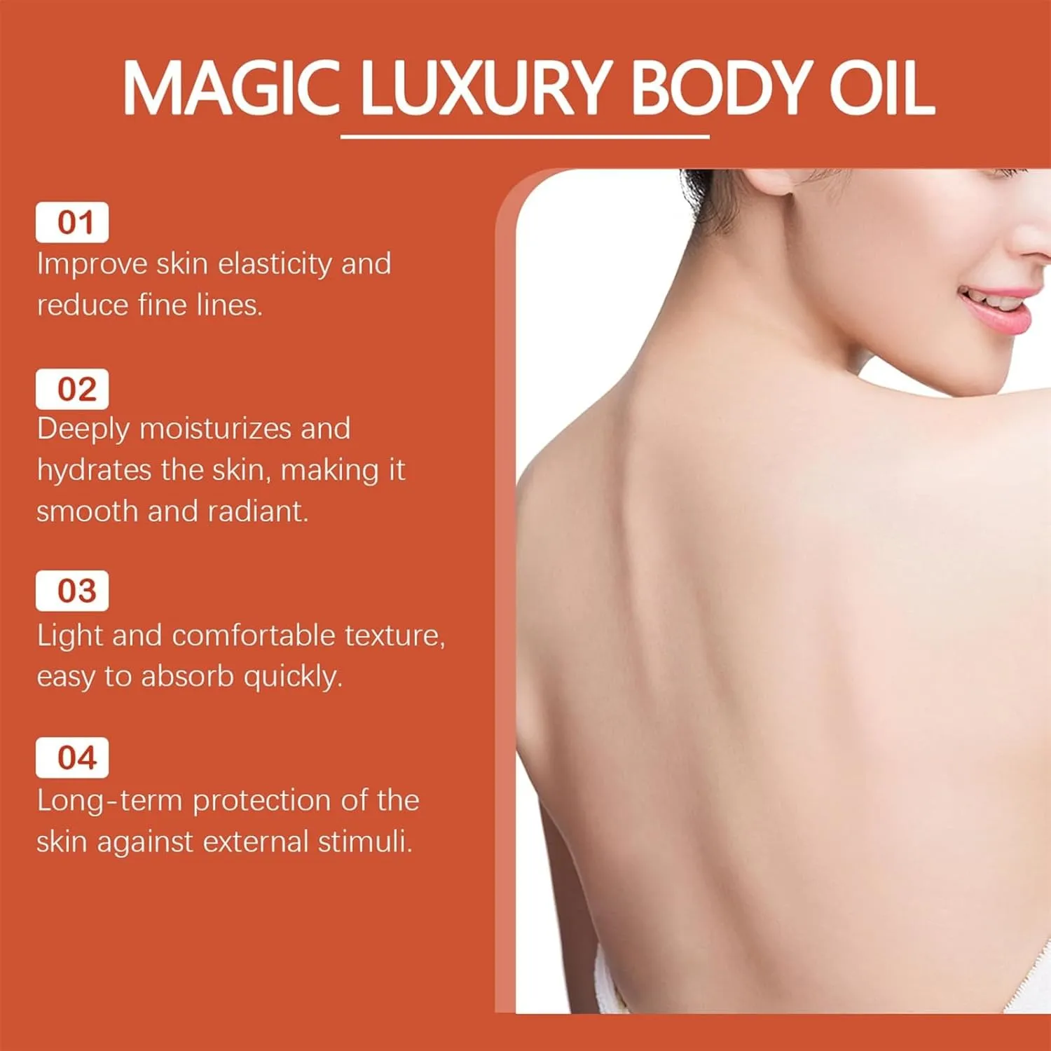 Magic Body Firming Oil,Magic Luxury Body Firming Oil with Vitamin E, Rosehip, and Almond Oils,Ultra Hydrating And Firmings Skin,Lightweight & Non-Greasy For Crepe Skin (2pcs, One size)