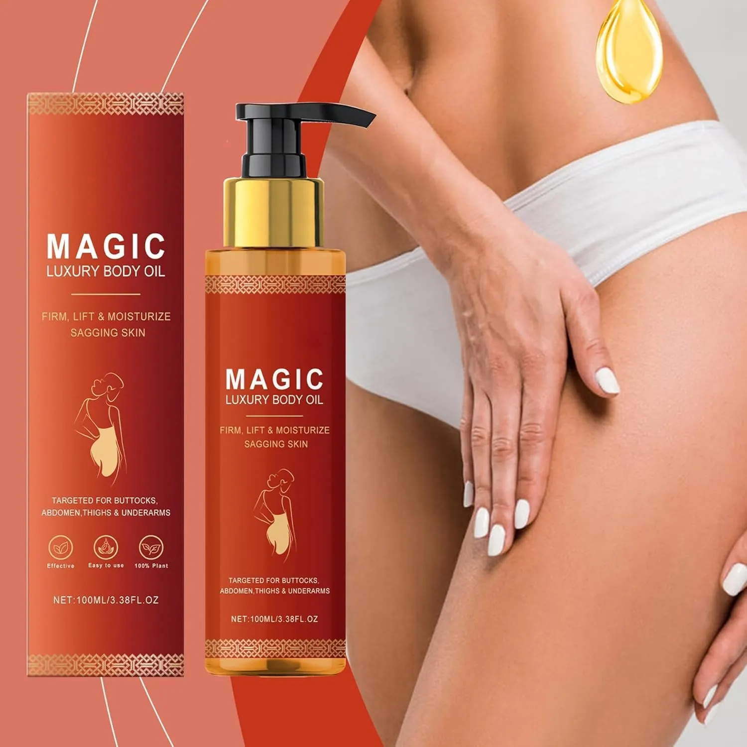Magic Luxury Body Oil, Natural Botanicals Oil for Women, Magic Body&Oil Skin Tightening for Full Body Use (Body Oil, 6.76 Floz)