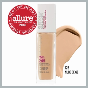 Maybelline New York Super Stay Full Coverage Liquid Foundation Makeup, Nude Beige, 1 fl. oz. (Packaging May Vary)