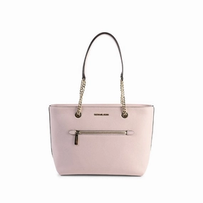 Michael Kors Jet Set Leather Chain Tote Bag - Powder Blush