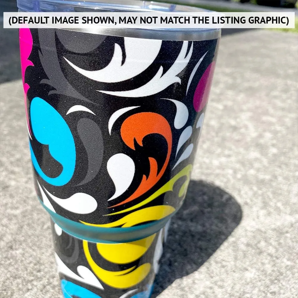 MightySkins Glossy Glitter Skin Compatible with Stanley The Quencher H2.0 FlowState 40 Oz Tumbler - Conceal Pink | Protective, Durable High-Gloss Glitter Finish | Easy to Apply