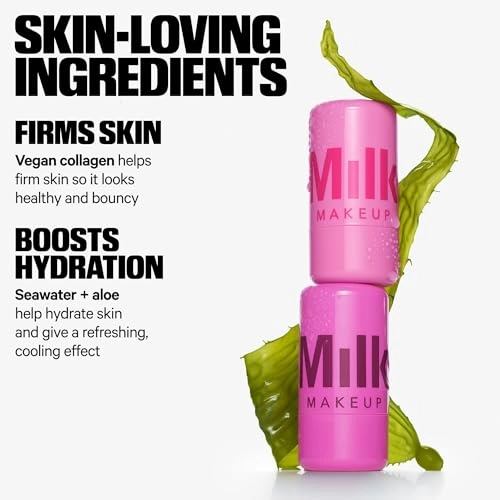 Milk Makeup Cooling Water Jelly Tint, Fizz (Soft Peach) - 0.17 oz - Sheer Lip & Cheek Stain - Buildable Watercolor Finish - 1,000  Swipes Per Stick - Vegan, Cruelty Free