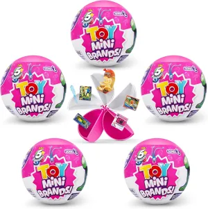 Mini Brands 5 Surprise 77241-B Toy Series 2 Wave 2 (5 Pack) Mystery Collectible Capsule for Ages 3 