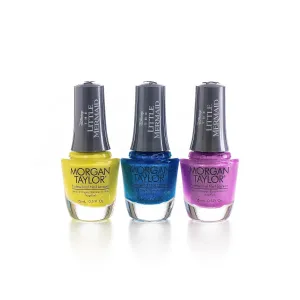 Morgan Taylor Summer Little Mermaid Collection Value Pack, Professional Lacquer, Vibrant, Chip-Resistant, Fast-Drying (3 pack Option #2)