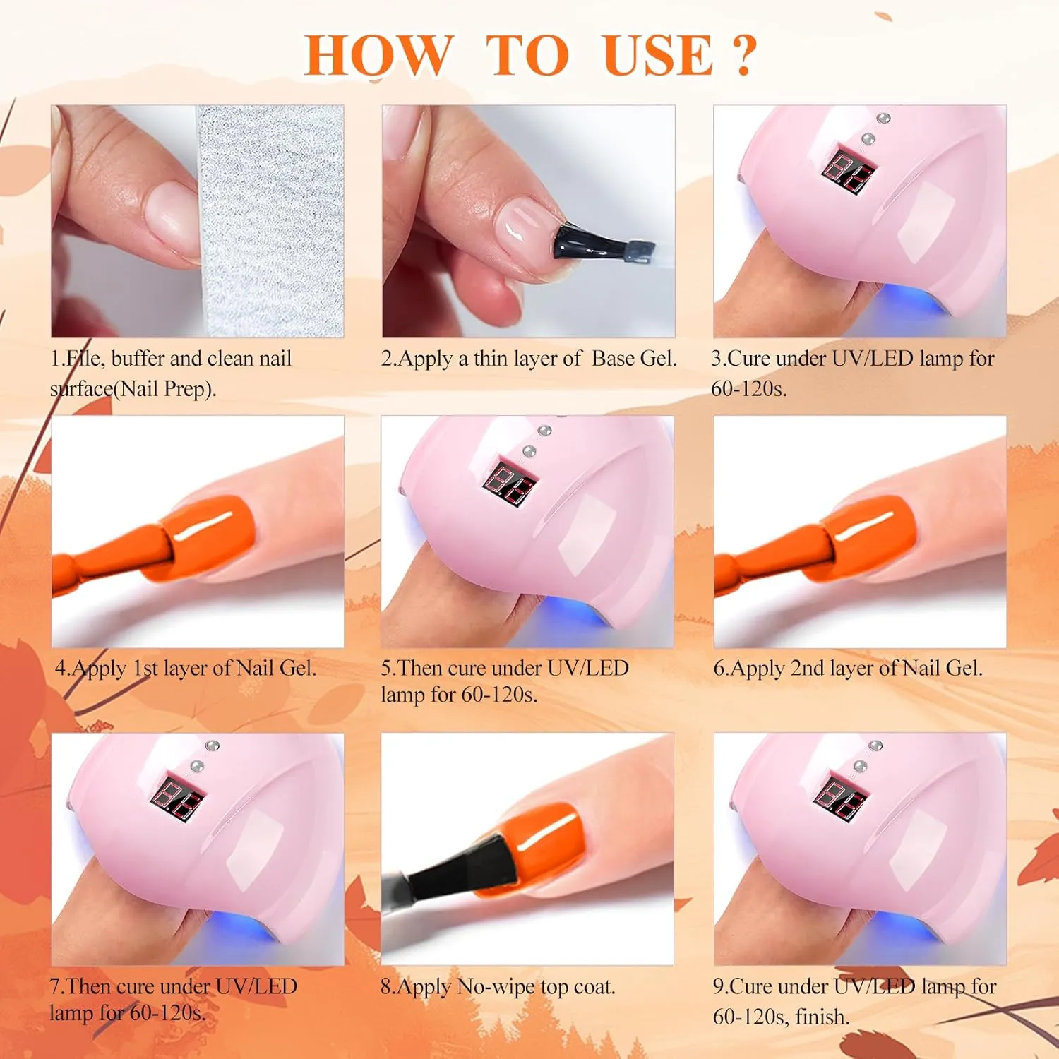 MTSSII Reflective Glitter Gel Polish 12 Pcs Amber Orange Red Hot Pink Coral Sparkly Shiny Disco DJ LED Gel Nail Polish Nail Varnish