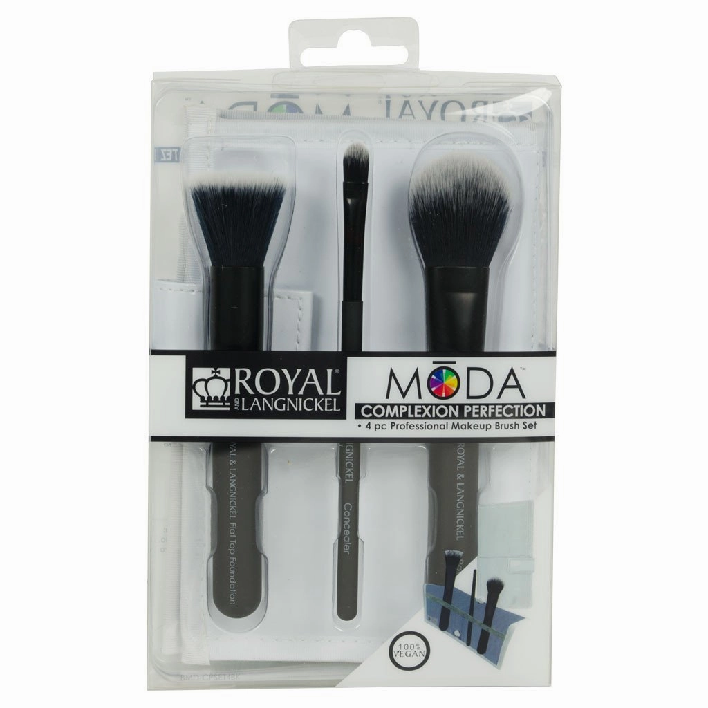 MŌDA® Complexion Perfection 4pc Black Brush Kit