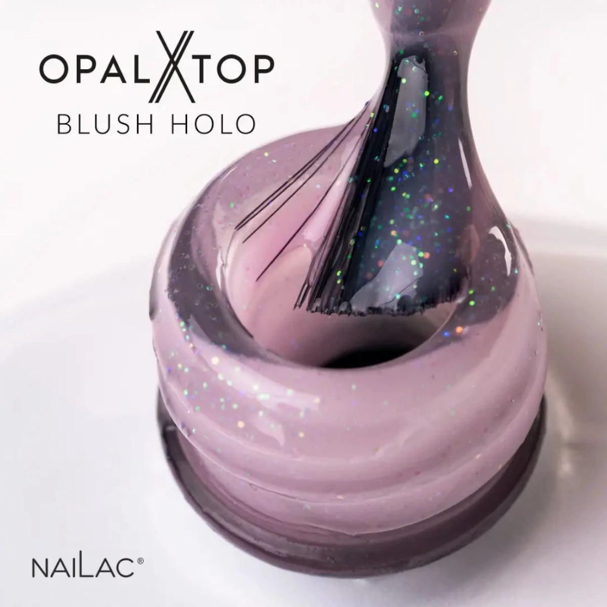 NaiLac Hybrid UV/LED Top OpalX Blush Holo