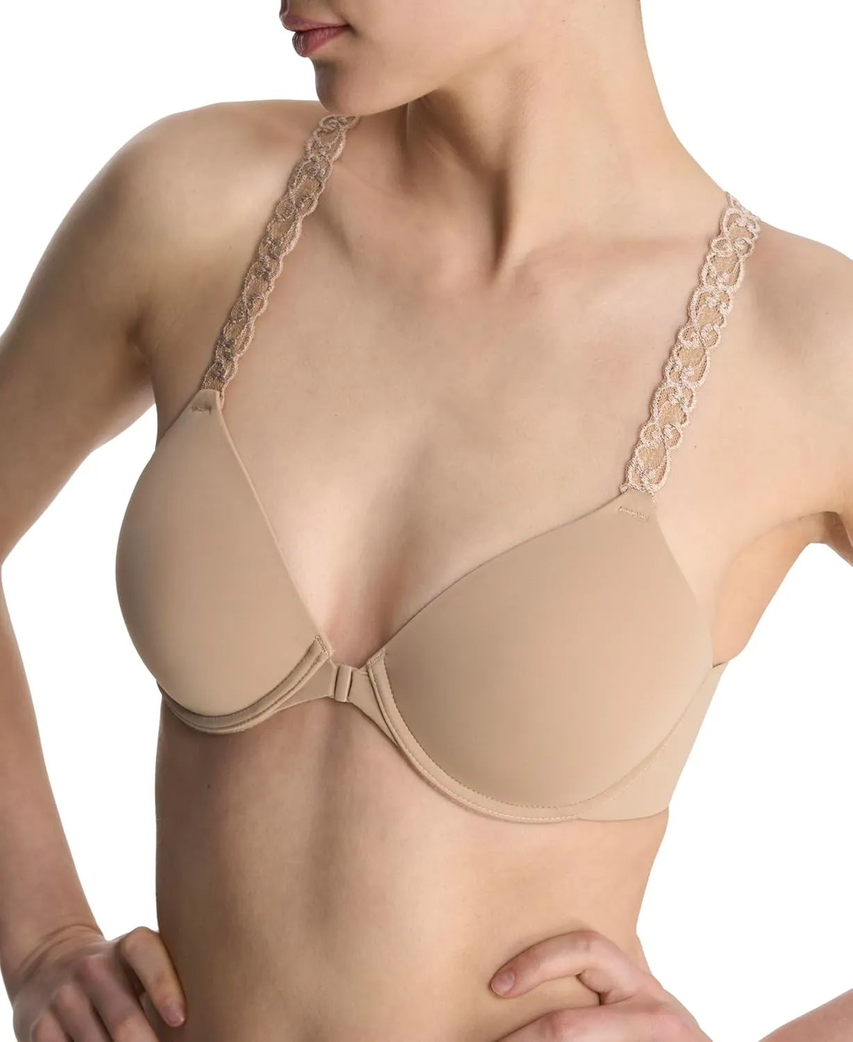 Natori Women's Pure Luxe Convertible Front Close Contour Underwire