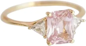 New 2026 In Simple And Fresh Light Pink Square Ring Luxury Charms Rings For Women Party Jewelry Adjustable Opening Fashion Accessories Creative Gift