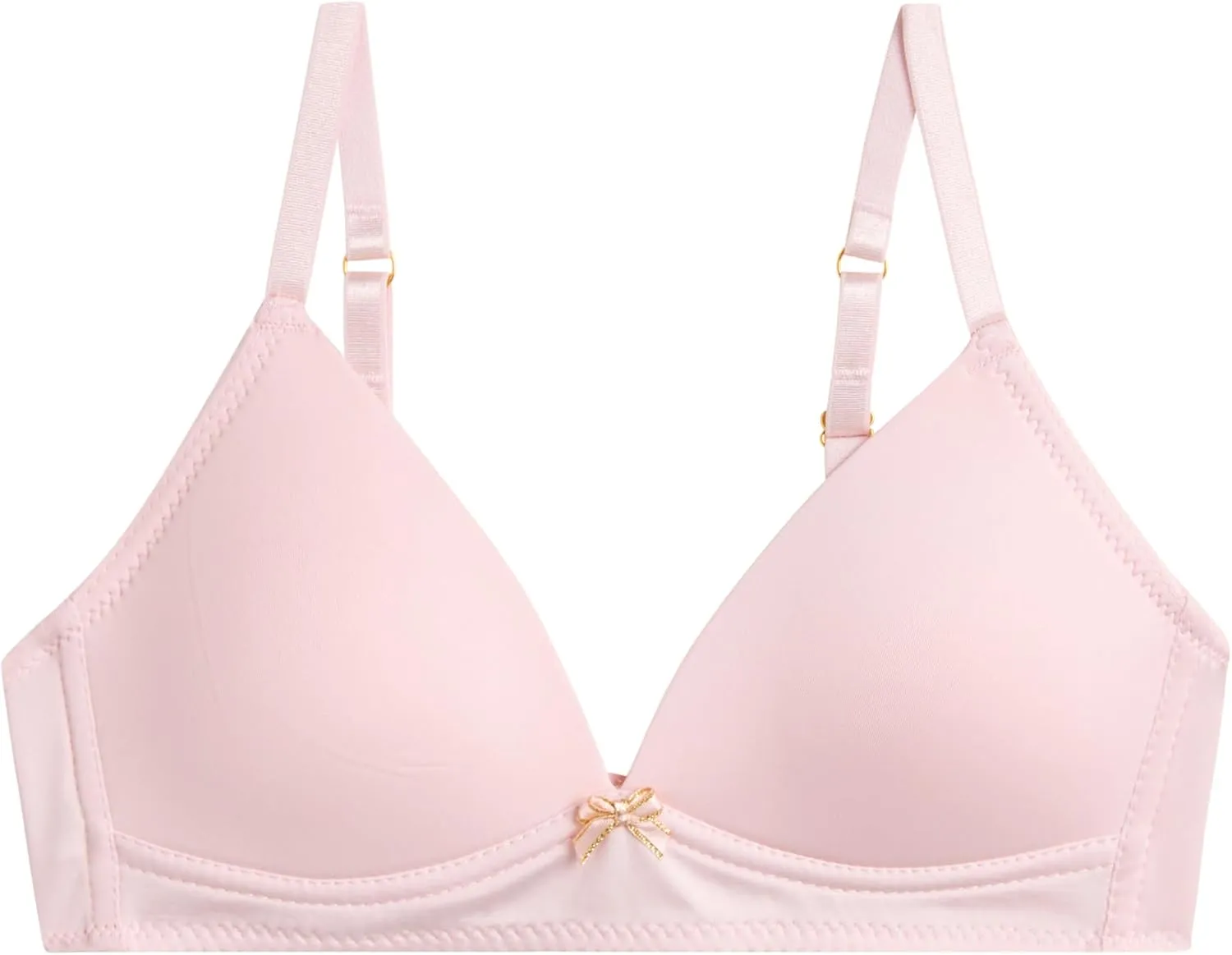 Nicole Miller Girls Training Bras - 4 Pack Molded Microfiber A-Cup Bra, Adjustable Straps - No Wire Bra for Girls (30A-36A)