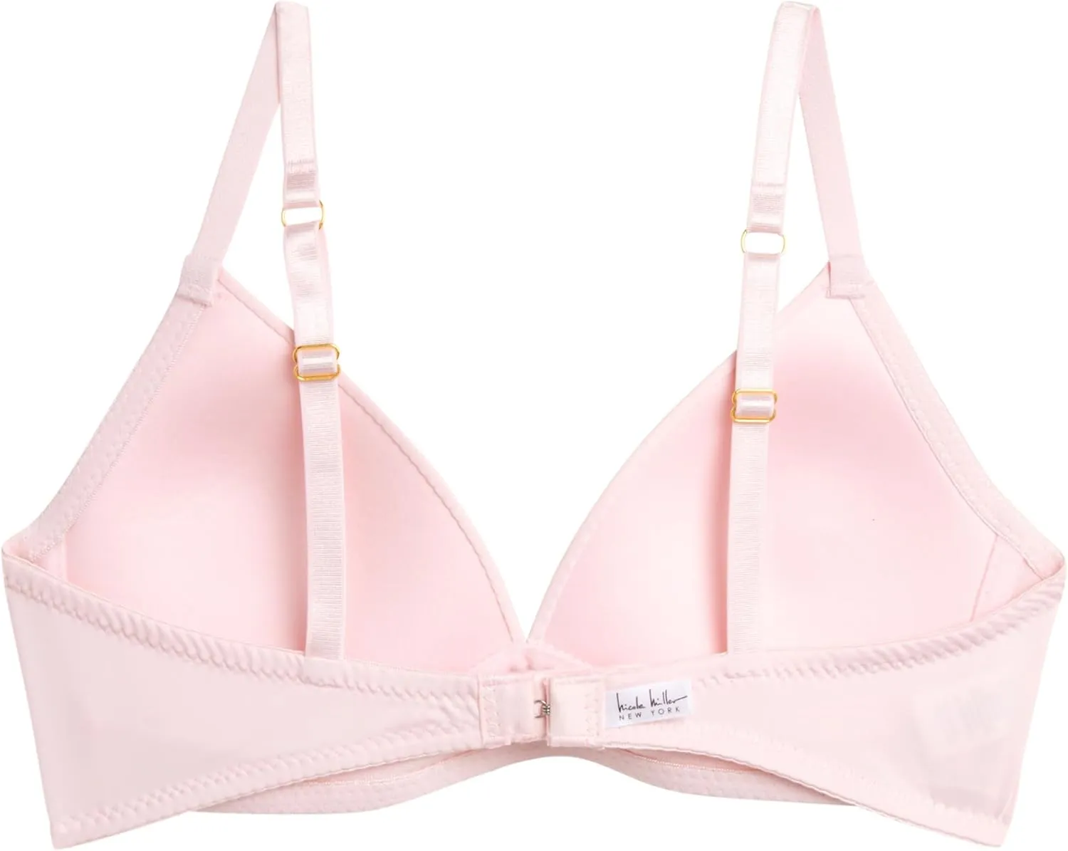Nicole Miller Girls Training Bras - 4 Pack Molded Microfiber A-Cup Bra, Adjustable Straps - No Wire Bra for Girls (30A-36A)