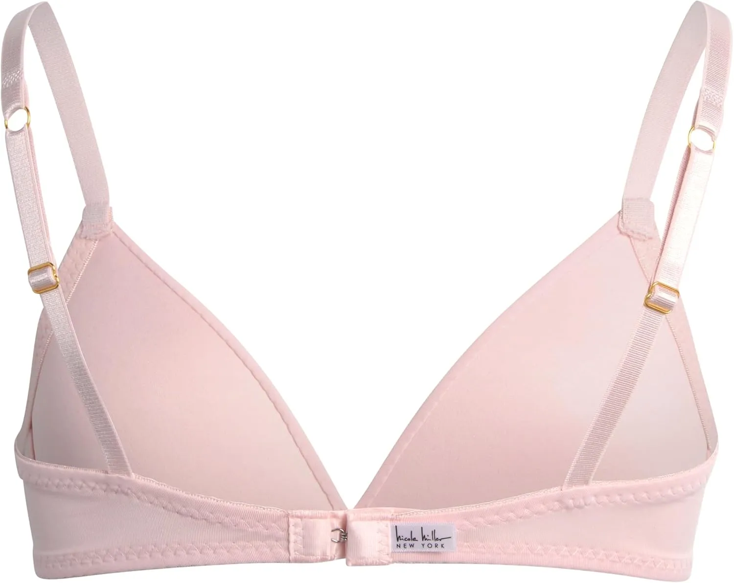 Nicole Miller Girls Training Bras - 4 Pack Molded Microfiber A-Cup Bra, Adjustable Straps - No Wire Bra for Girls (30A-36A)