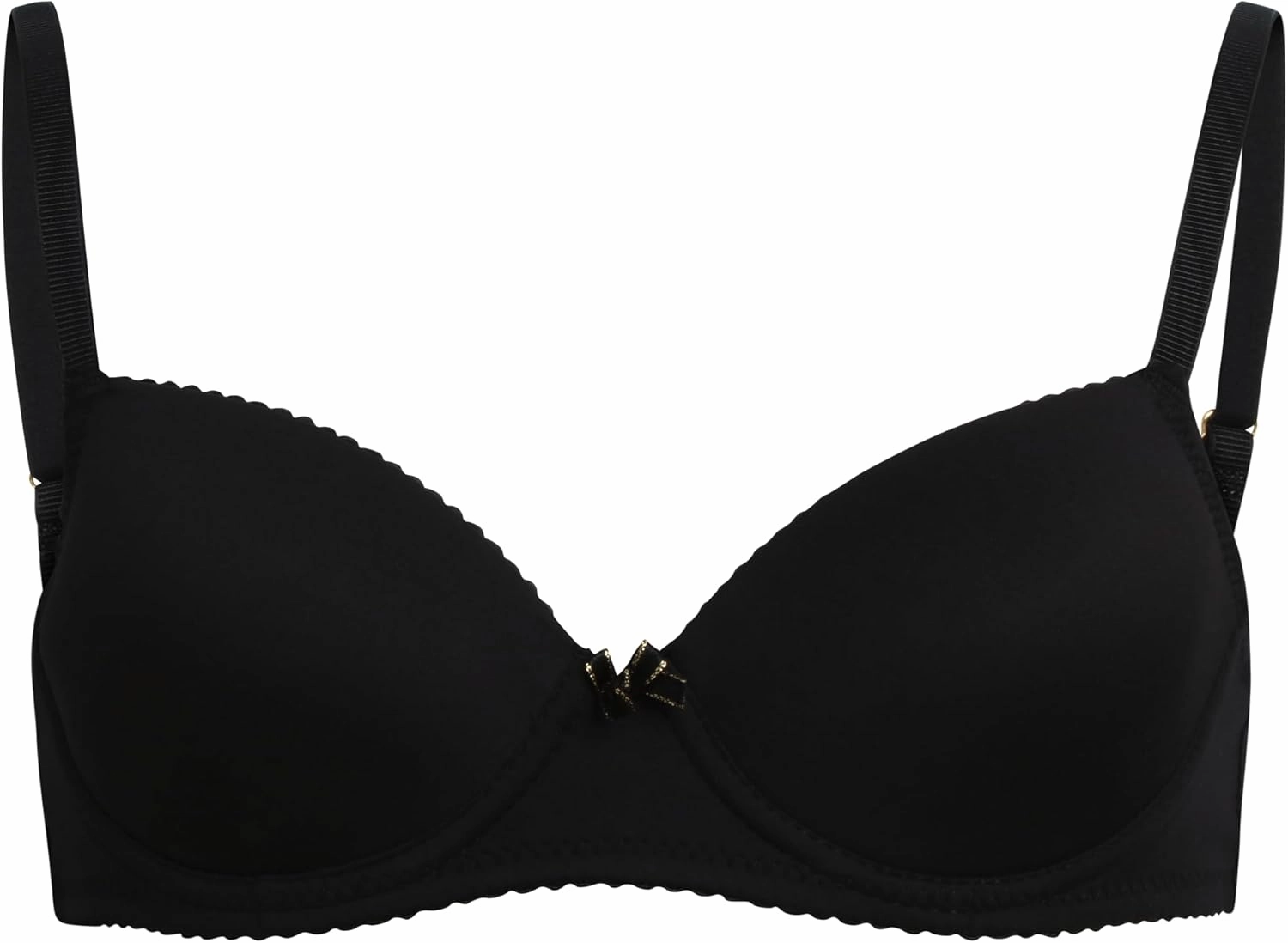 Nicole Miller Girls Training Bras - 4 Pack Molded Microfiber A-Cup Bra, Adjustable Straps - No Wire Bra for Girls (30A-36A)