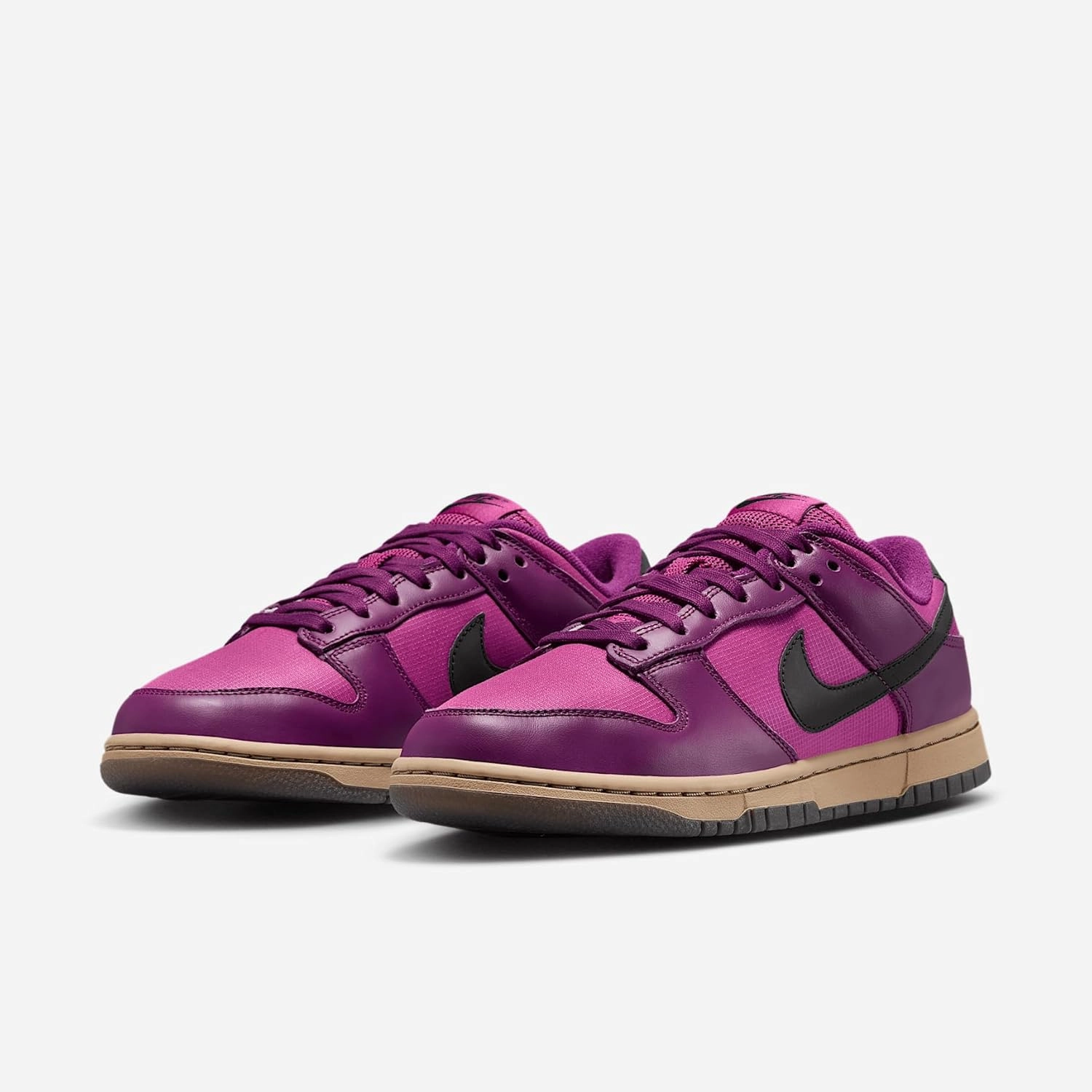 Nike Dunk Low Women's Shoes (FZ2552-500, Viotech/Hot Fuchsia/Khaki/Black)
