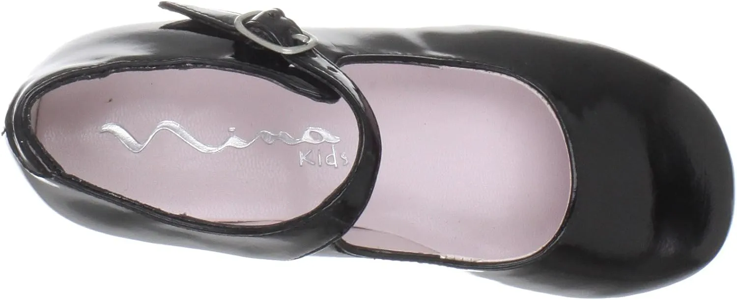 NINA Girls' Bonnett Mary Jane - Elegant Leather Dress Shoes, Comfortable, Stylish, Perfect for Parties & Weddings