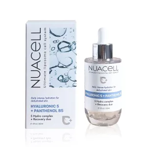 NUA CELL HYALURONIC 5 PANTHENOL B5 Serum, 5 Hydro Complex   Recovery serum, For Home Aesthetic Cosmetics, Daily Intense Hydration For Dehydrated Skin from Korea, 2Fl.Oz, Liposome Cell System
