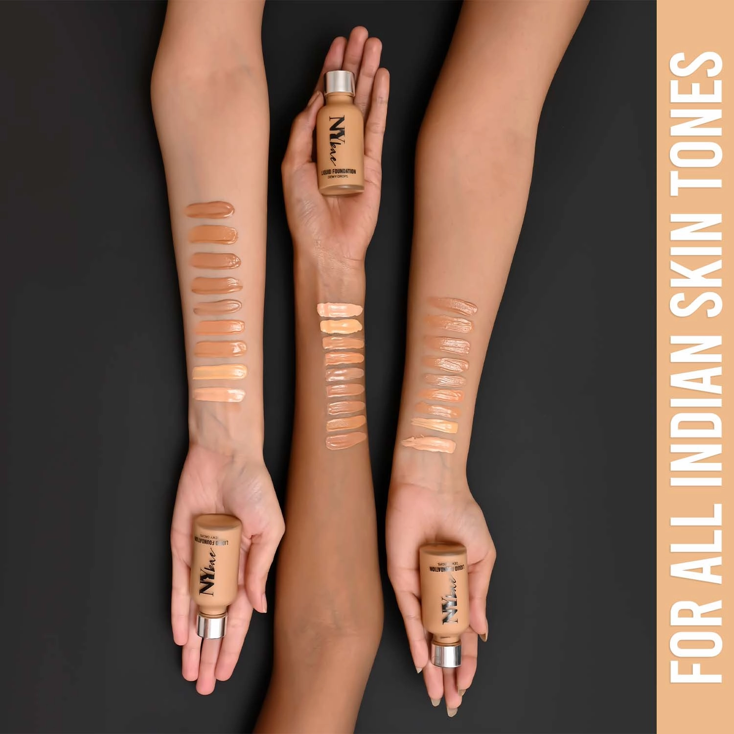 NY Bae Dewy Drops Foundation - Latte 02 (30 ml) | Fair Skin | Warm Undertone | Full Coverage | Long Wear | Transfer Resistant