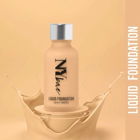 NY Bae Dewy Drops Foundation - Latte 02 (30 ml) | Fair Skin | Warm Undertone | Full Coverage | Long Wear | Transfer Resistant