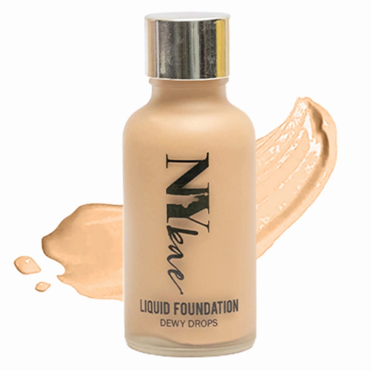 NY Bae Dewy Drops Foundation - Latte 02 (30 ml) | Fair Skin | Warm Undertone | Full Coverage | Long Wear | Transfer Resistant
