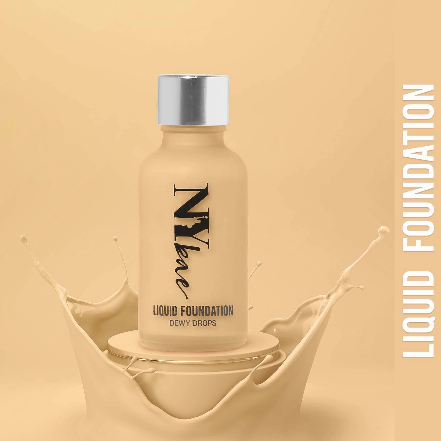 NY Bae Dewy Drops Liquid Foundation | Natural | Full Coverage | Smooth & Light | Easily Blendable | Dusky Skin Tone | Warm Undertone - Mocha 6 (30 ml)   