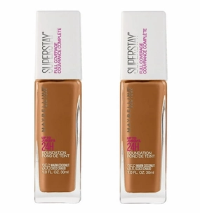 Pack of 2 Maybelline New York Superstay Full Coverage 24HR Liquid Foundation, Warm Coconut 356