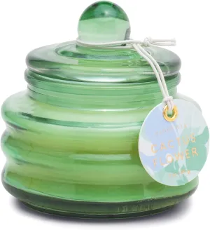 Paddywax Scented Candles Beam Glass Jar Candle with Lid Luxury Artisan, 3-Ounce, Green - Cactus Flower