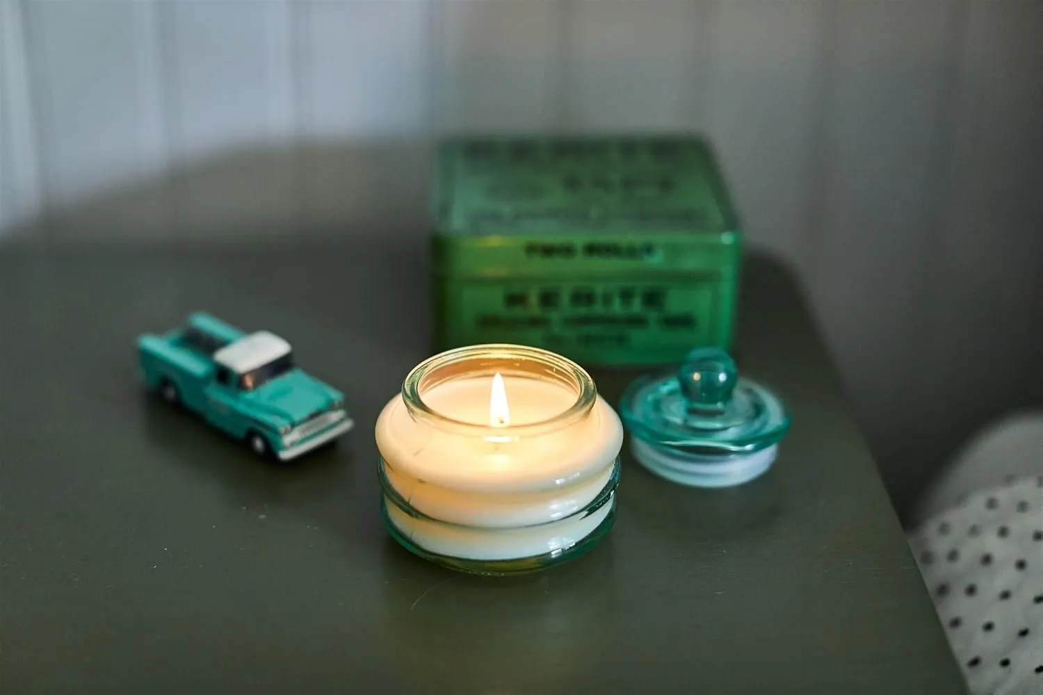 Paddywax Scented Candles Beam Glass Jar Candle with Lid Luxury Artisan, 3-Ounce, Green - Cactus Flower